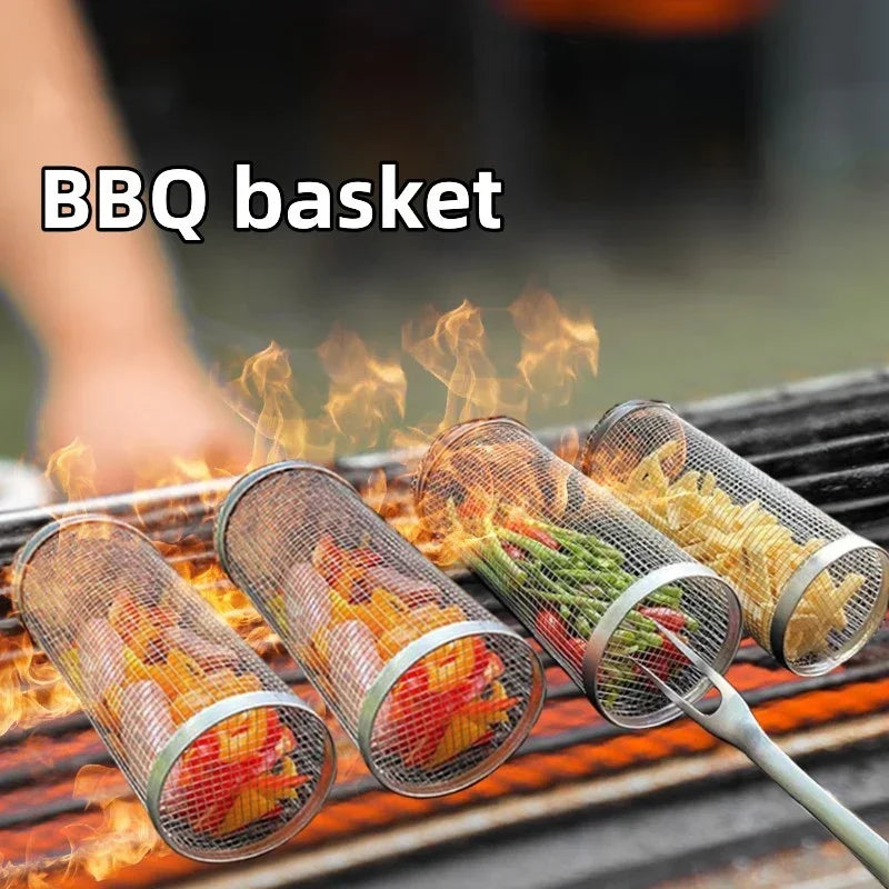 BBQ grill basket
Rolling grill basket
Stainless steel grill basket
Vegetable grill basket
Fish grilling basket
Barbecue grilling accessory
Non-stick grill basket
BBQ cooking tool
Outdoor grilling accessory
Professional BBQ basket
Reusable grill basket
Heat-resistant grill basket
Camping and BBQ gear
Grilling vegetables and fish
Stainless BBQ cookware