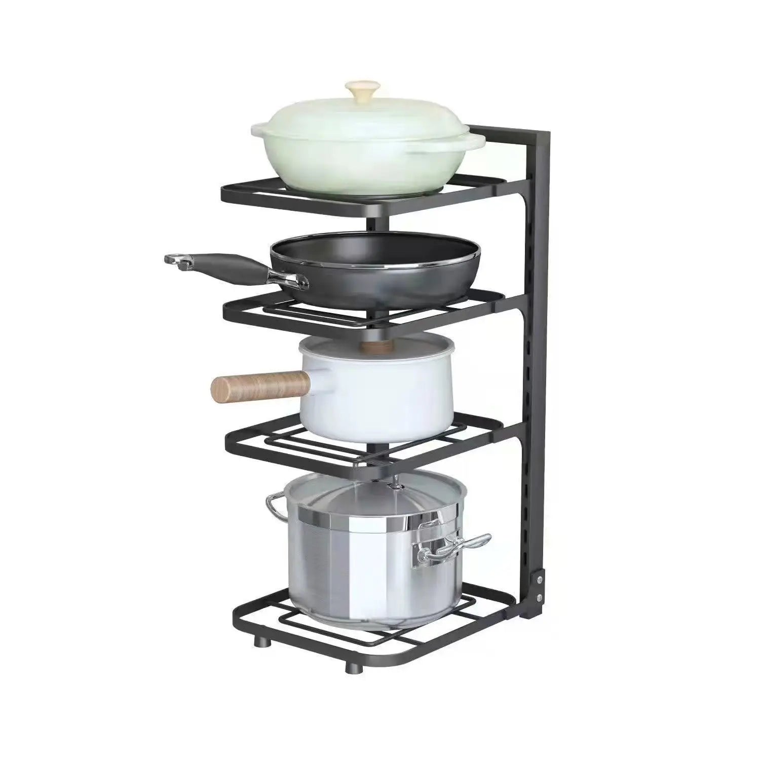 Multi-Layer Storage Rack with Shelves & Cabinets